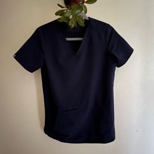 FIGS *Limited Edition* Two-Pocket Scrub Top -Navy Blue- XS